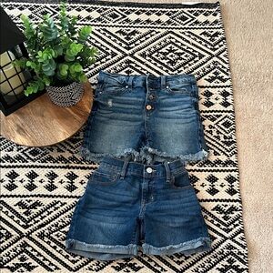 Old Navy Blue Denim Shorts with Frayed Hem